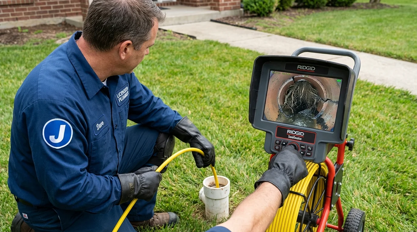 Sewer camera inspection being performed by Johns Plumbing LLC in Paterson